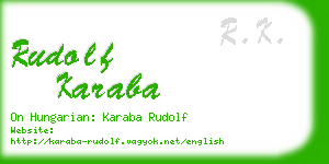 rudolf karaba business card